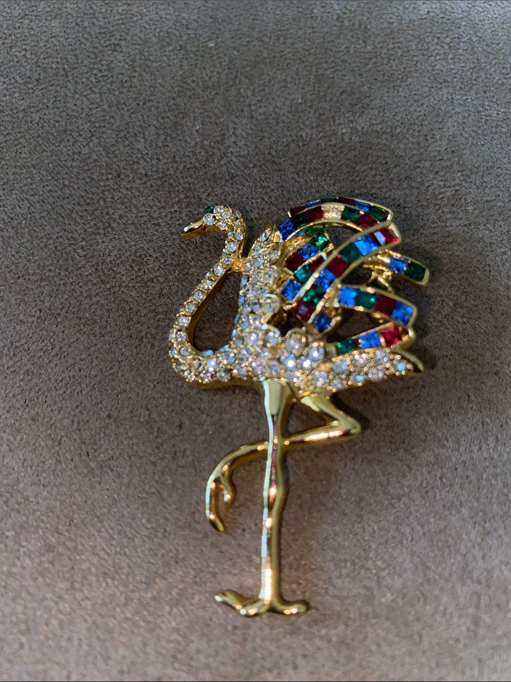 Multicolor Flamingo Brooch Like New
2” x 2”